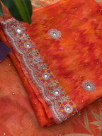 Pure Organza Handwork Suit Set (Unstitched)