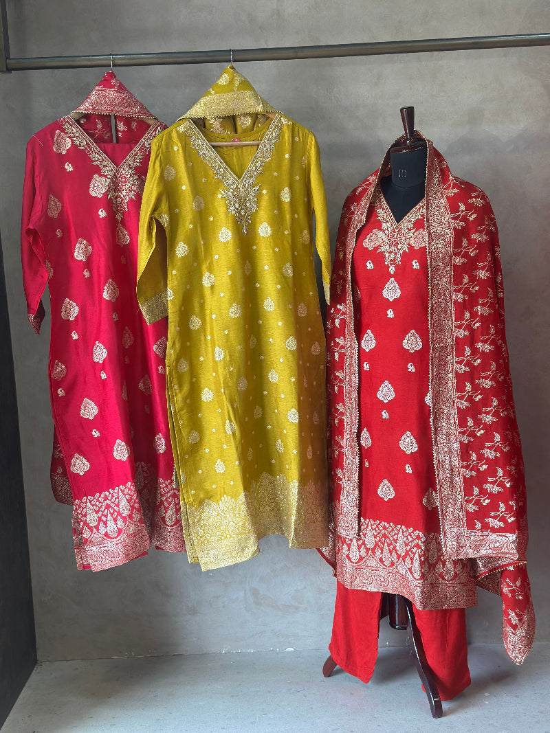 Classic Plazo Set With Handwork