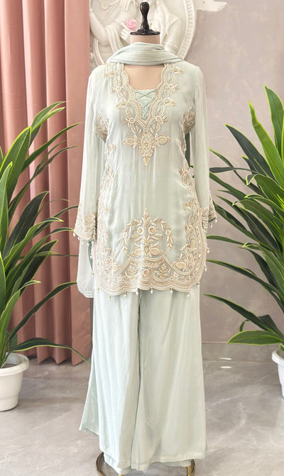 Handwork Pakistani Style Plazo Set