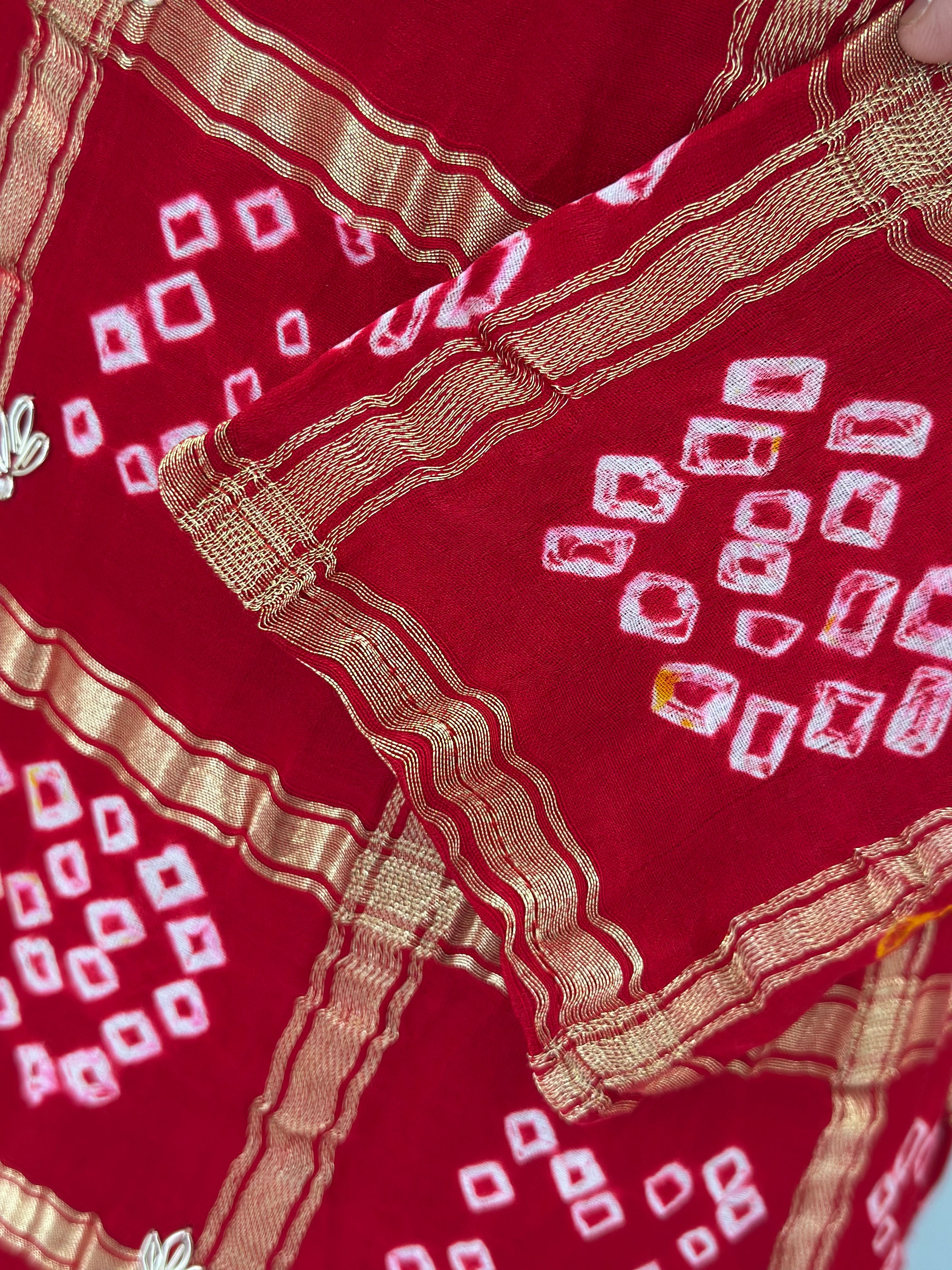 Premium gajji silk hand work skirt set