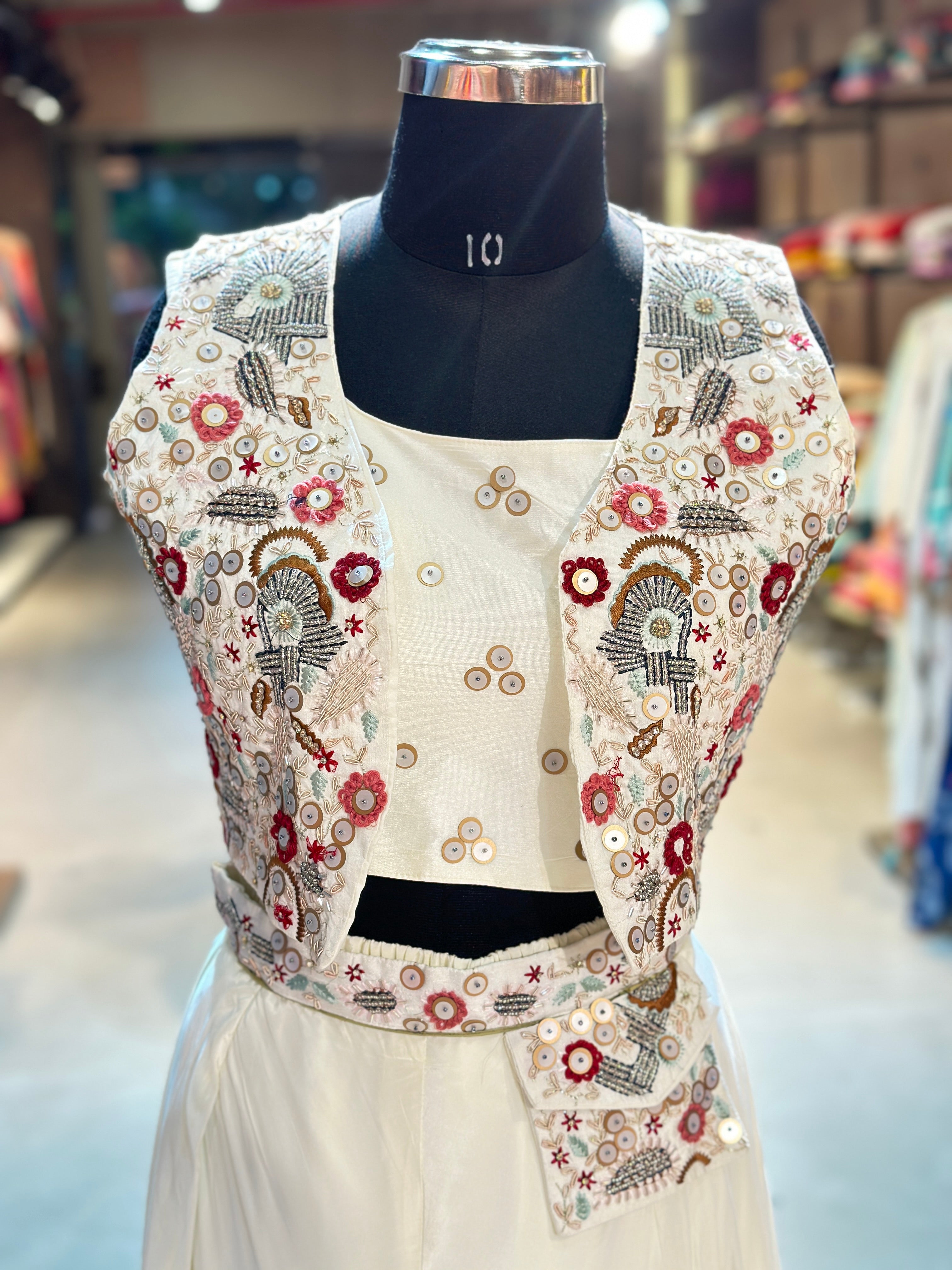 INDO-FUSION ZARDOSI HANDWORK JACKET SET