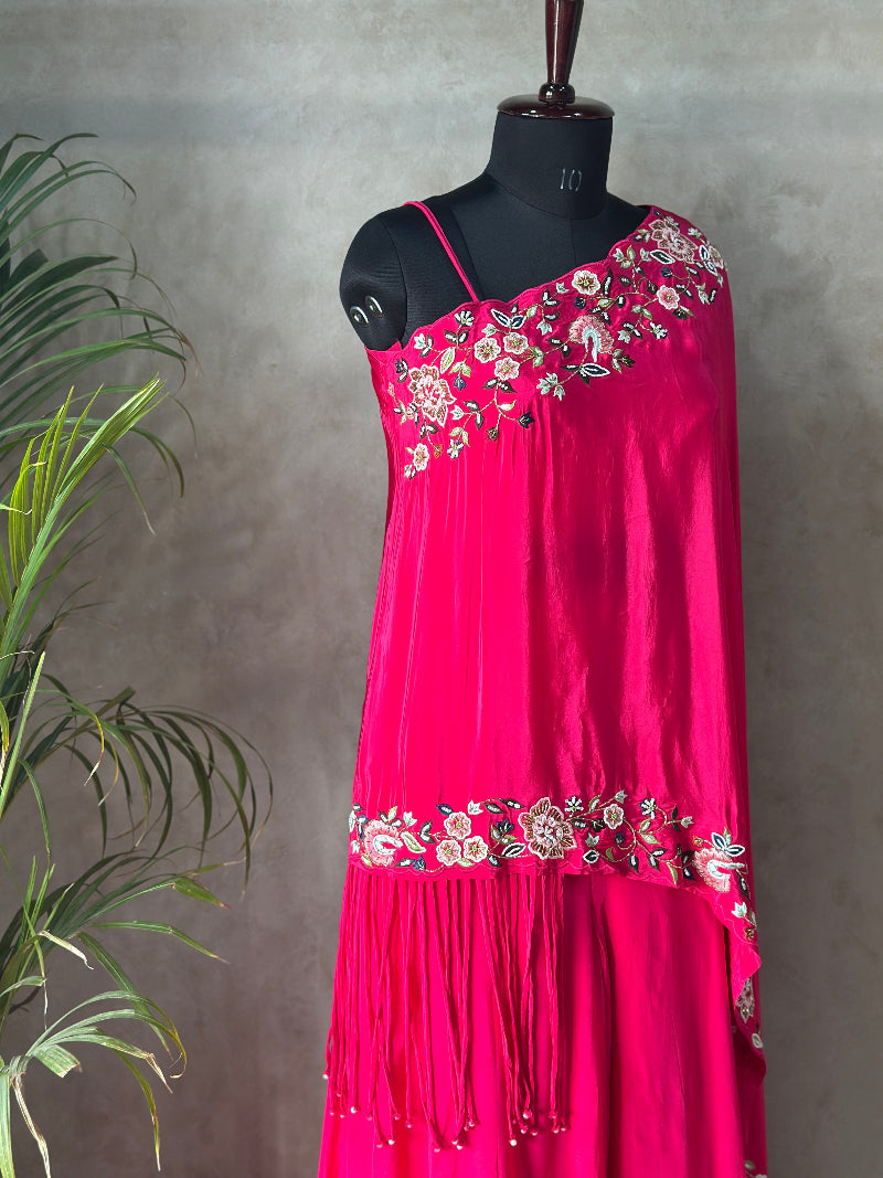 💐One-Shoulder Bloom Palazzo Set💐