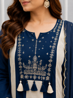 Elegant Embroidered Three-Piece Suit Set