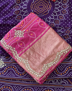 ✨Royal Bandhej Saree with Premium Gota Patti Detailing ✨
