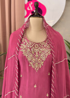 Festive Handwork Kurta Plazo With Dupatta