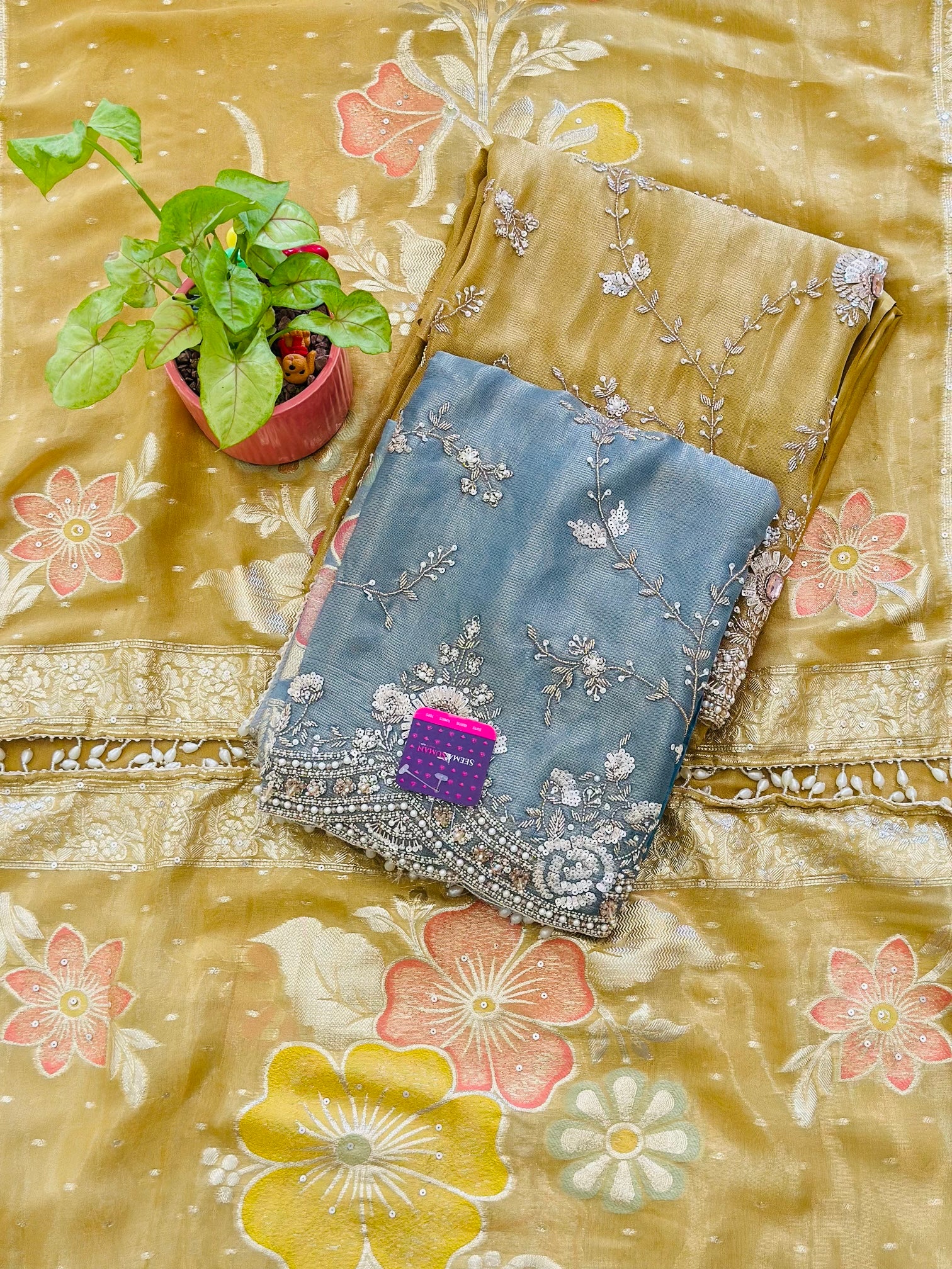 Festive Radiance Unstitched Suit