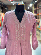 WESTERN FUSION HEAVY WORK ANARKALI SUIT