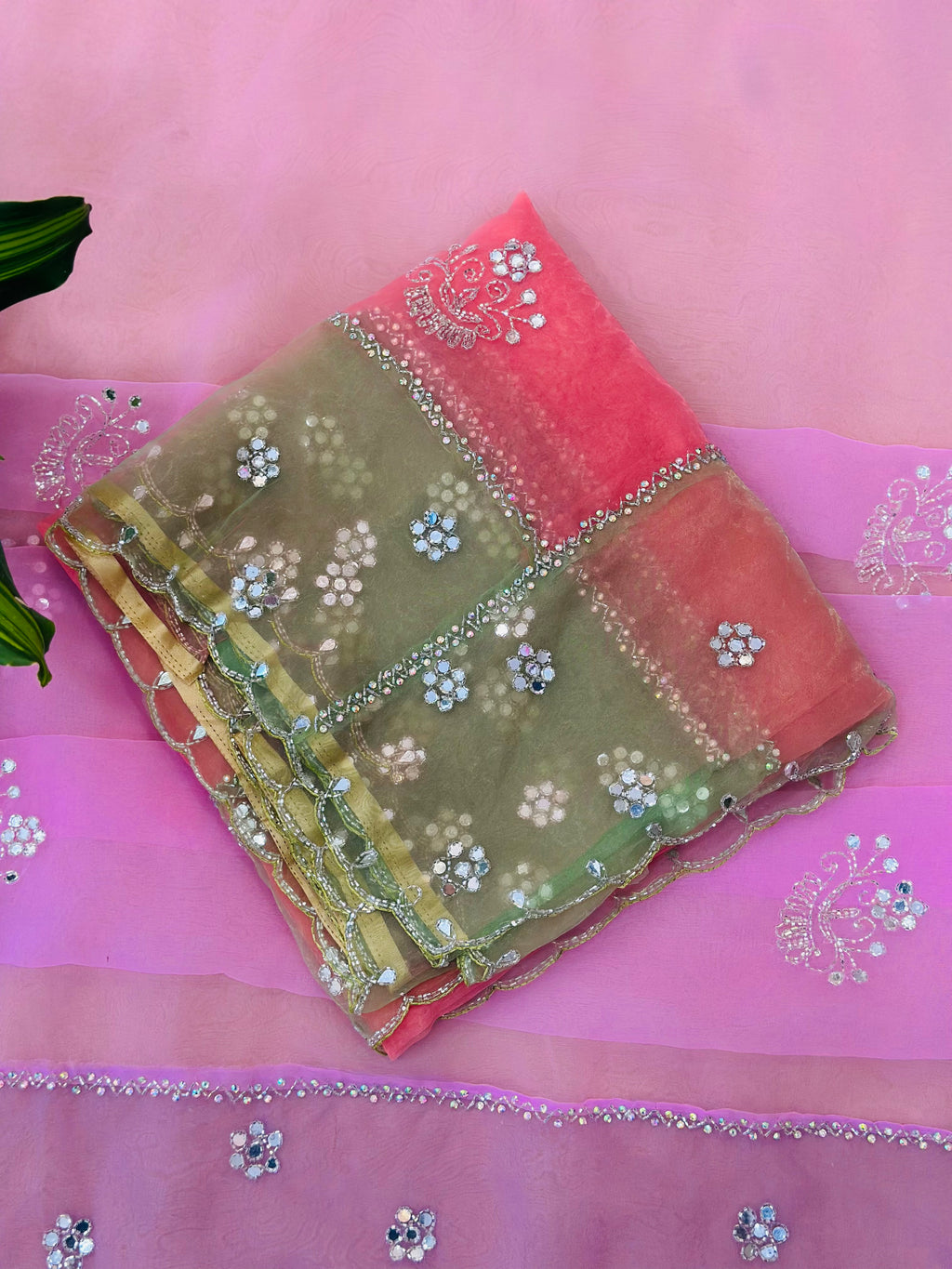 Pure Organza Saree with Handwork