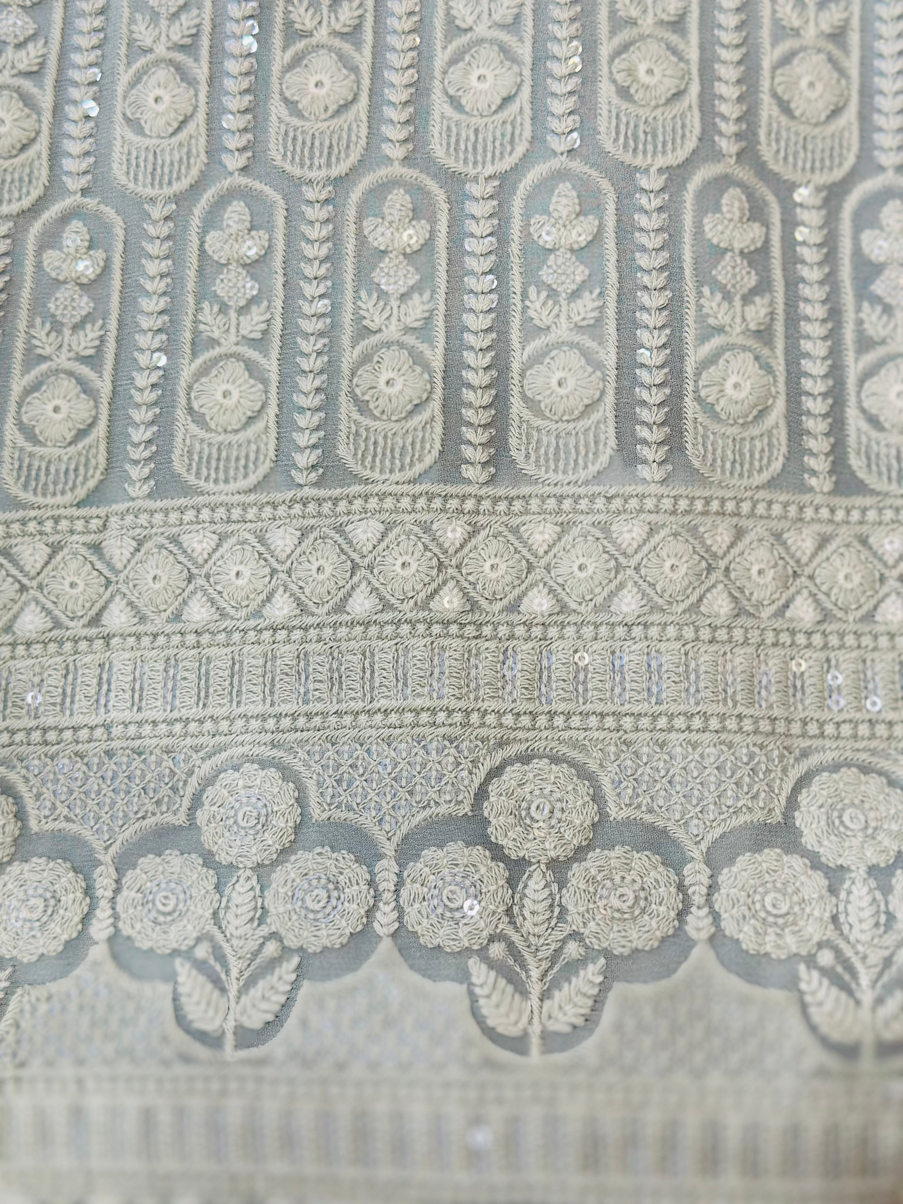Classic Gota Patti Handwork Unstitched Suit Set