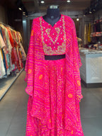 INDO-FUSION BHANDEJ LEHNGA SET