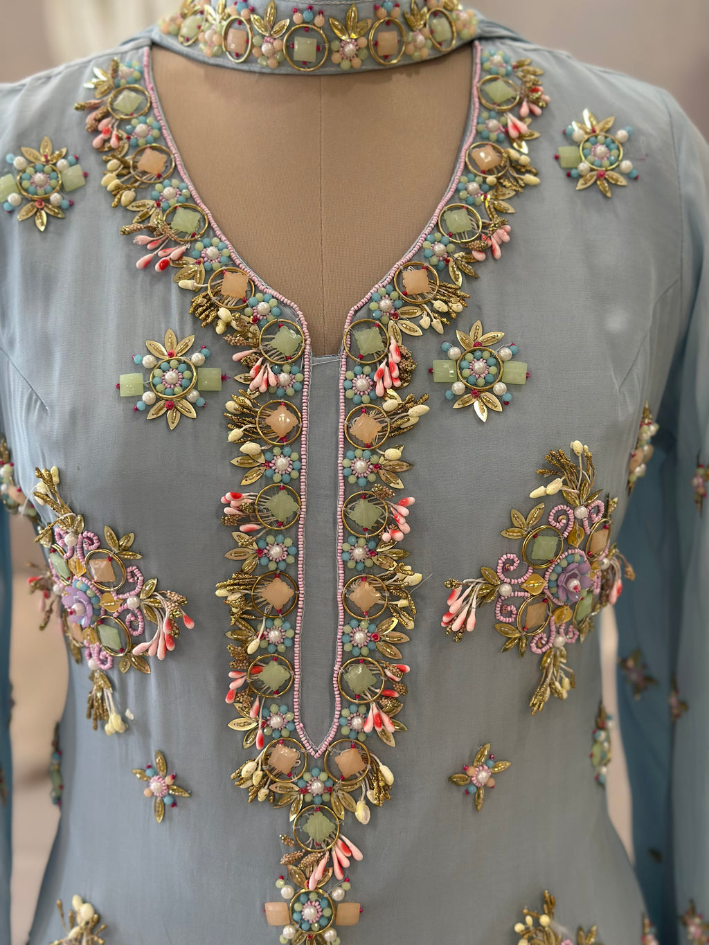Luxe Handwork Kurta Sharara Set