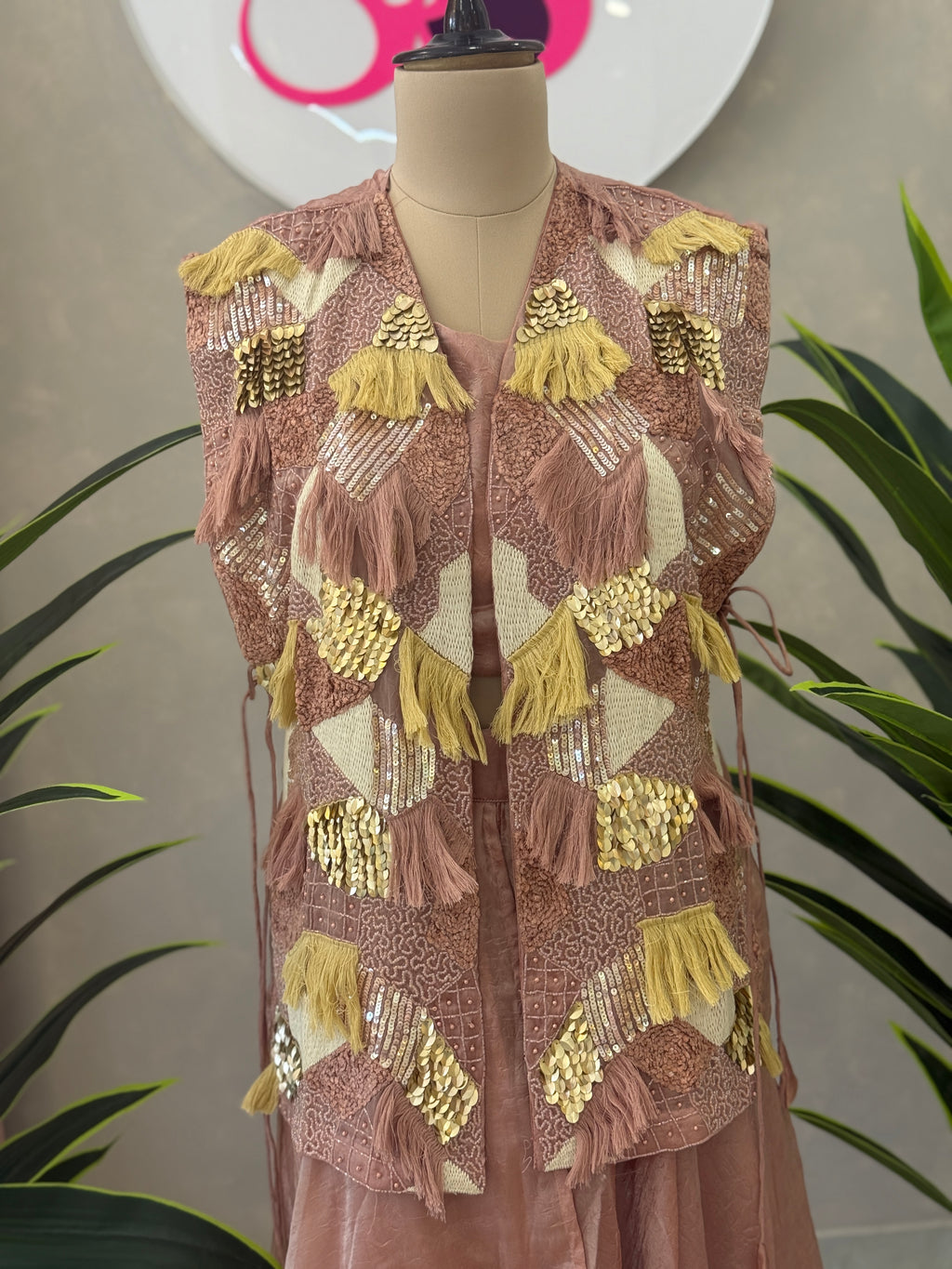 Designer Drape Style Skirt Set