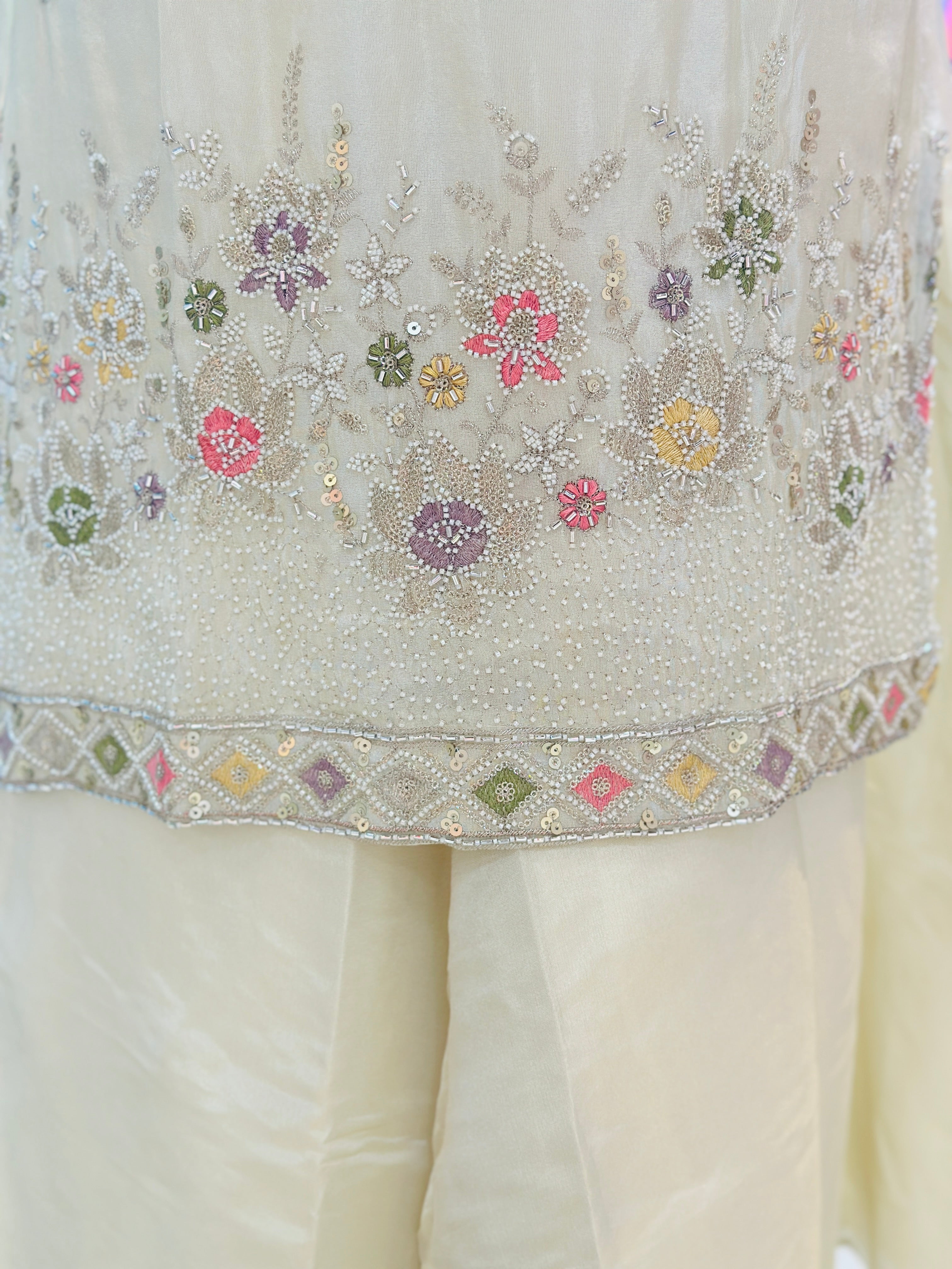 PURE ZARI TISSUE PLAZO SET
