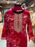 THREE PIECE RAYON STRAIGHT SUIT SET
