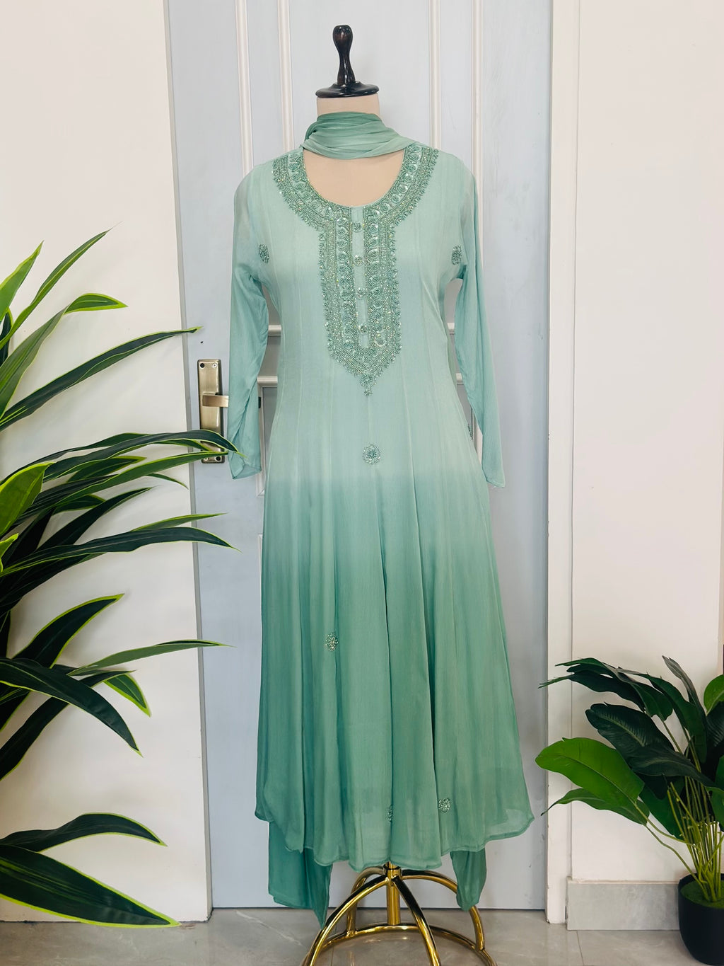Ombre shaded Anarkali Suit Set