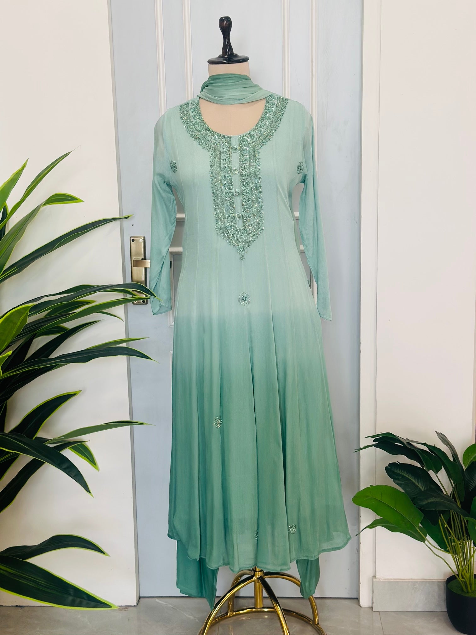 Ombre shaded Anarkali Suit Set