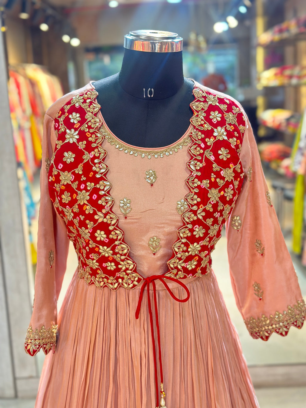 TRADITIONAL PURE ZARI SILK GOWN WITH JACKET