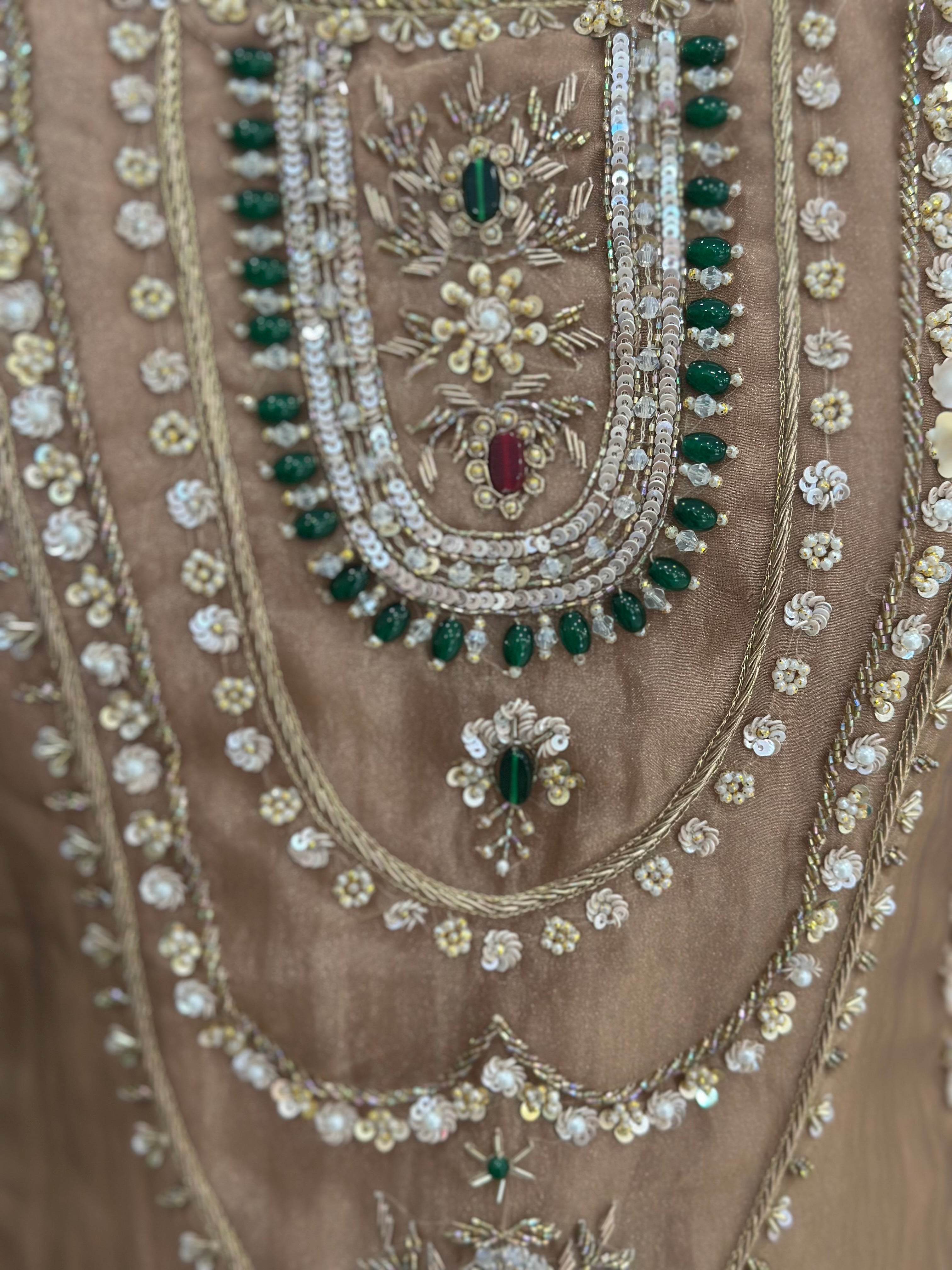 ✨ Pearl Handwork Anarkali Ensemble ✨