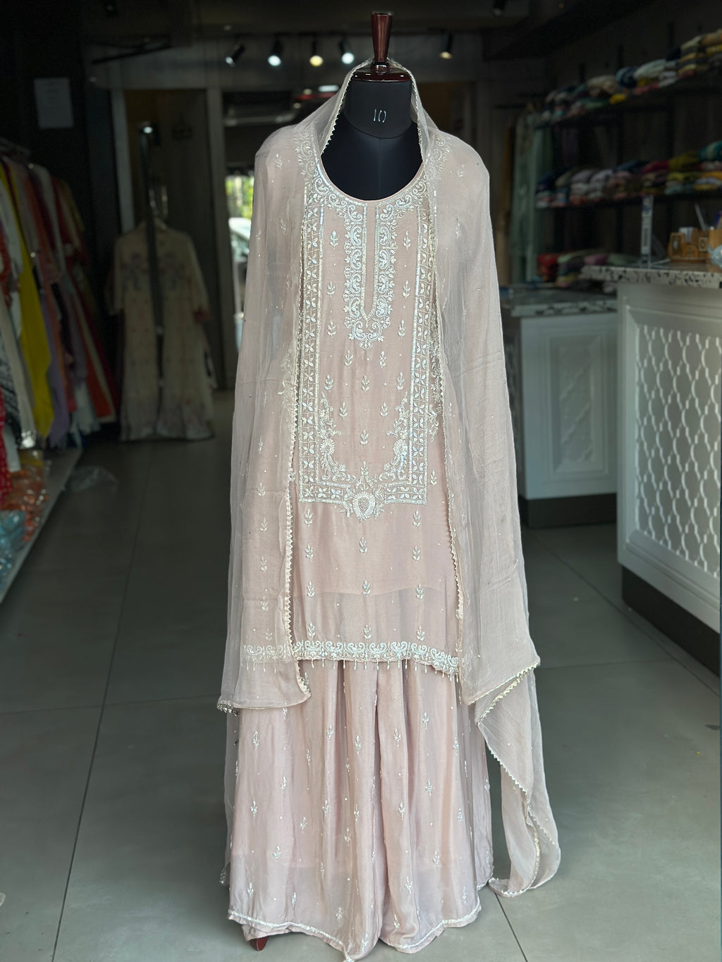 PREMIUM HANDWORK PLAZO SET
