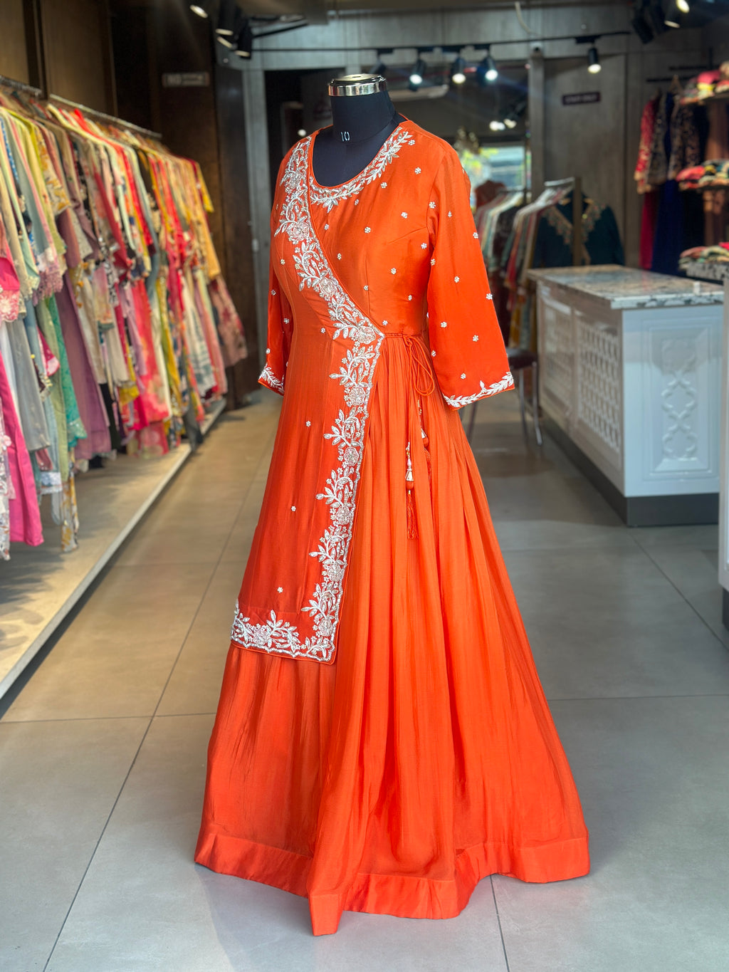 TRADITIONAL LONG JACKET INDO-FUSION GOWN