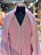 WESTERN FUSION HEAVY WORK ANARKALI SUIT