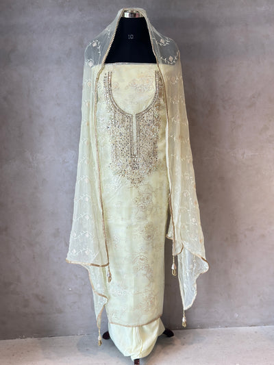 PURE ORGANZA HANDWORK SUIT SET
