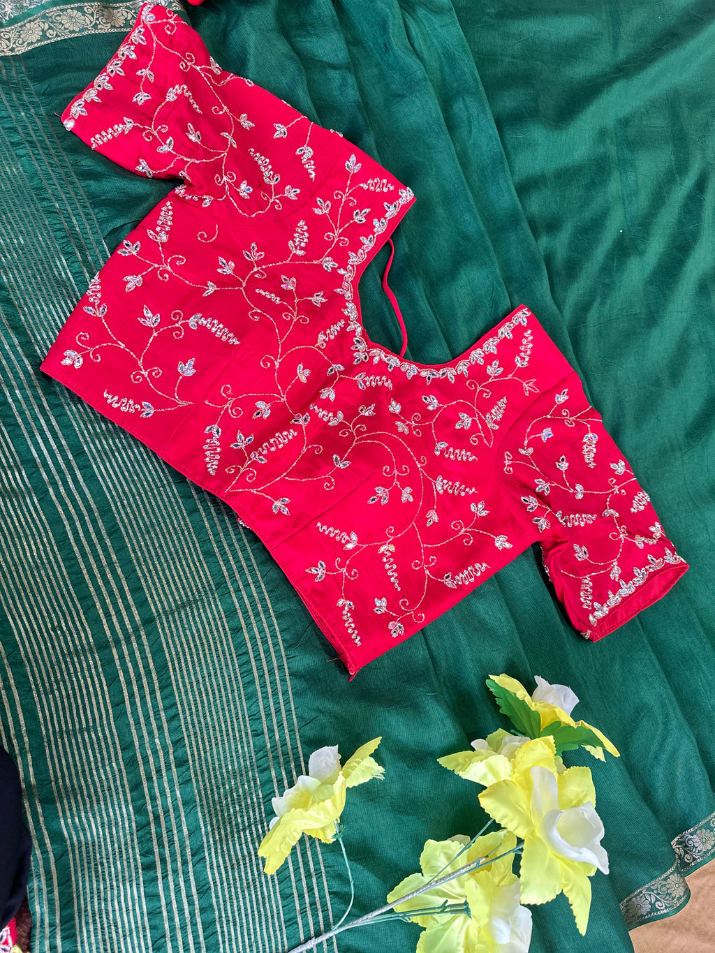 BEAUTIFUL STITCHED BLOUSE SAREE
