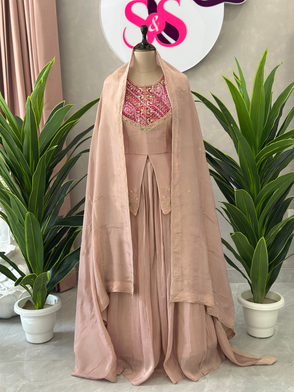 Premium Handwork Pure Zari Tissue Skirt Set