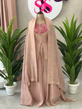 Premium Handwork Pure Zari Tissue Skirt Set