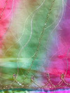 PURE CHIFFON HANDWORK LAHRIYA SAREE
