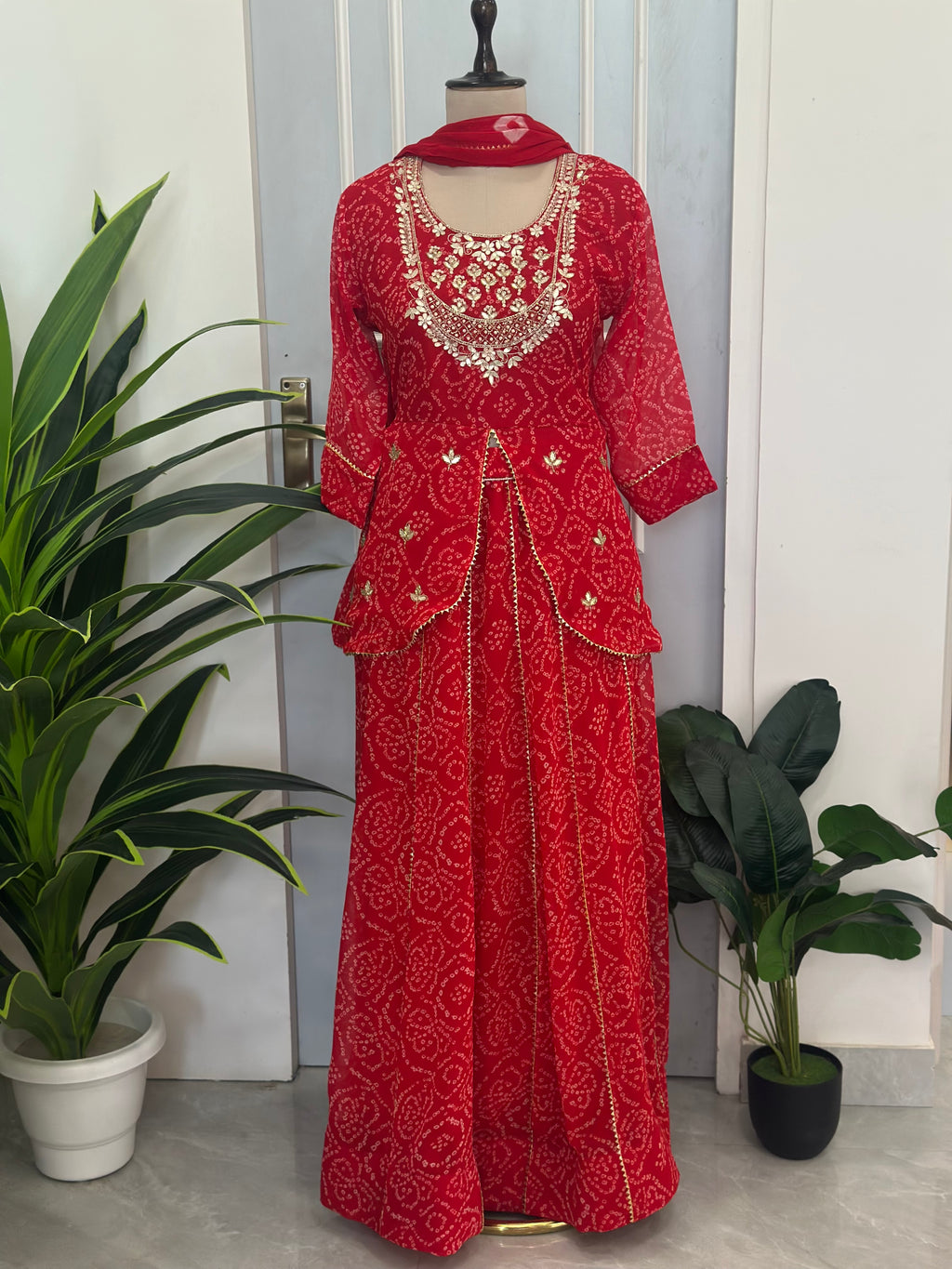 Bhandhej Handwork Peplum Skirt Set