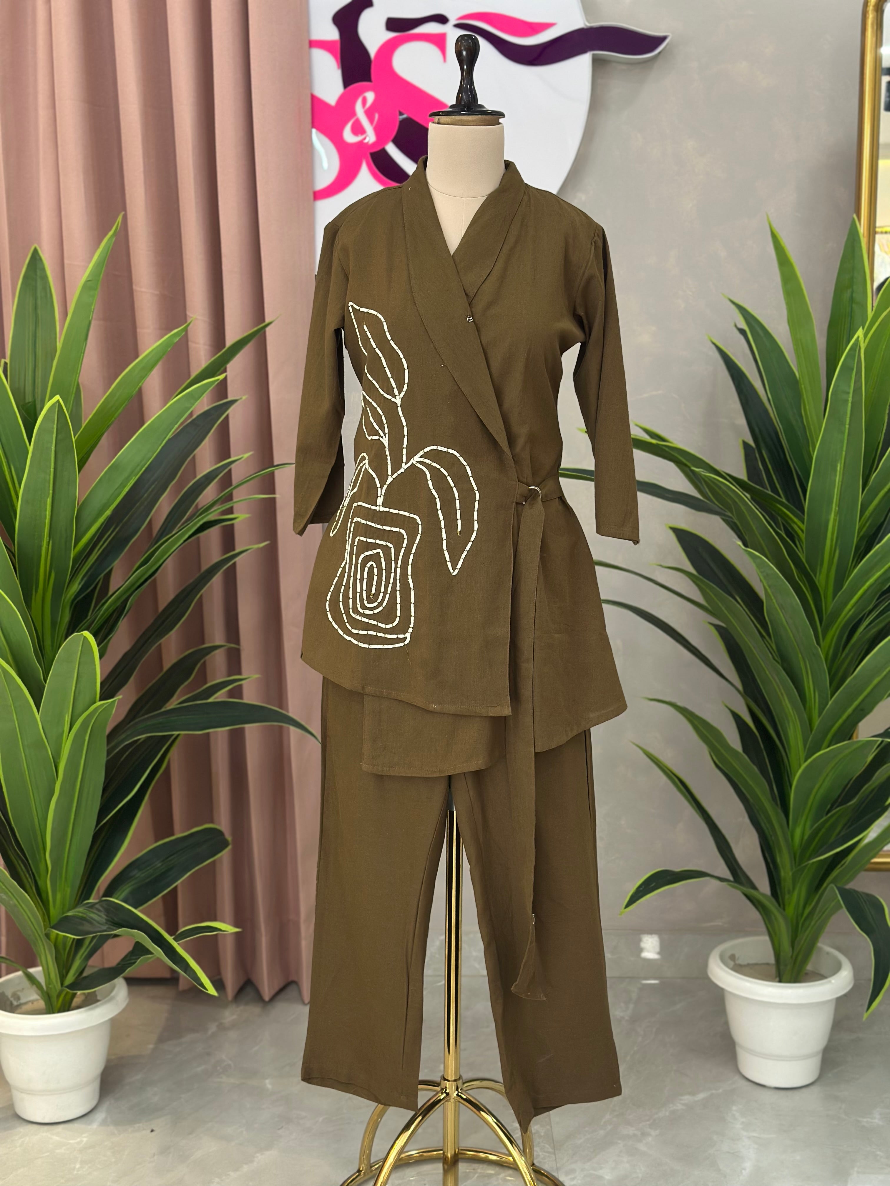 Wrap Style Cotton Co-ord Set