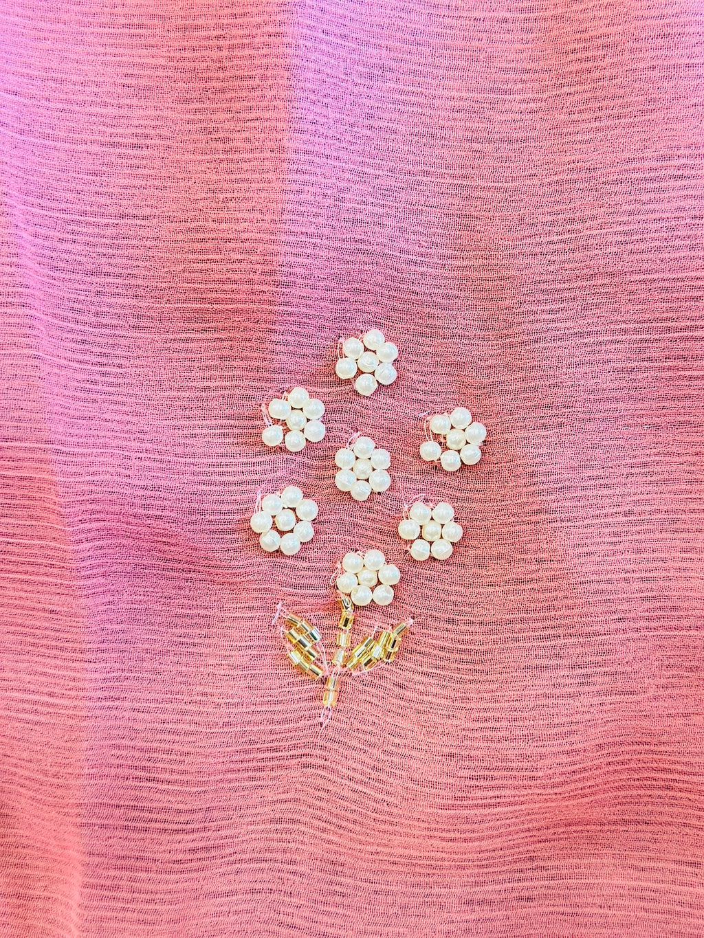 🌸BEAUTIFUL PEARLS HANDWORK SAREE 🌸