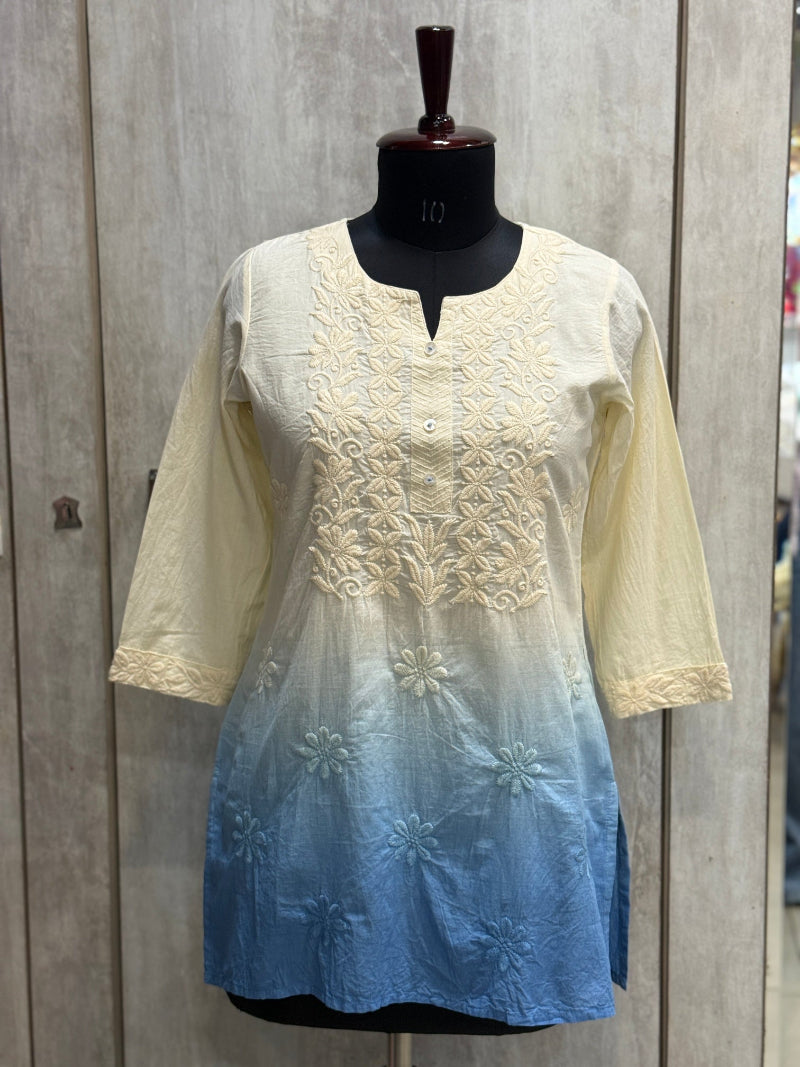 Trendy Short Kurtis With Embroidery