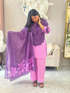 Sawan Special Leheriya Farsi Suit Set