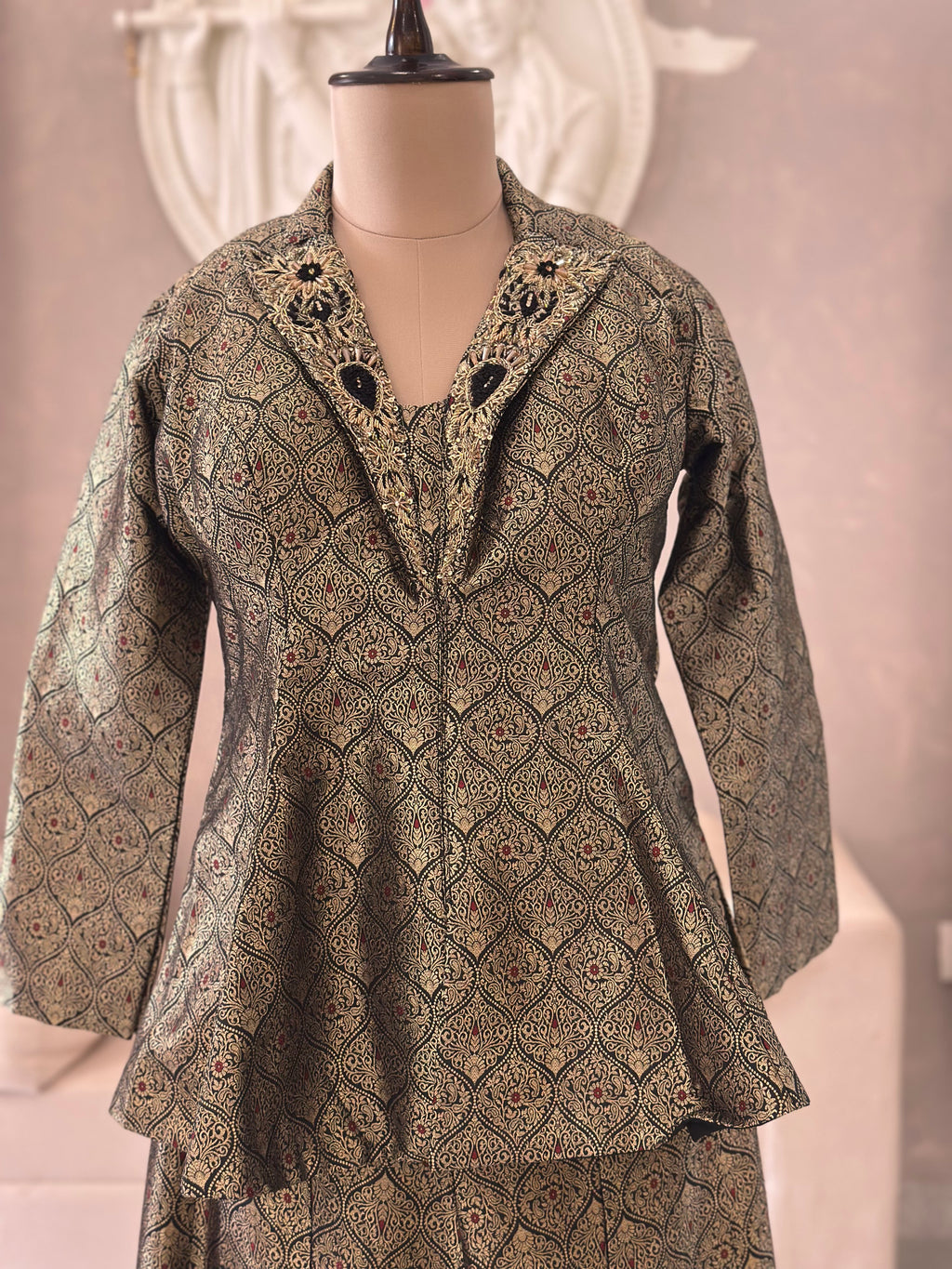 Royal Brocade Jacket Skirt Set
