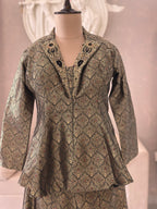 Royal Brocade Jacket Skirt Set