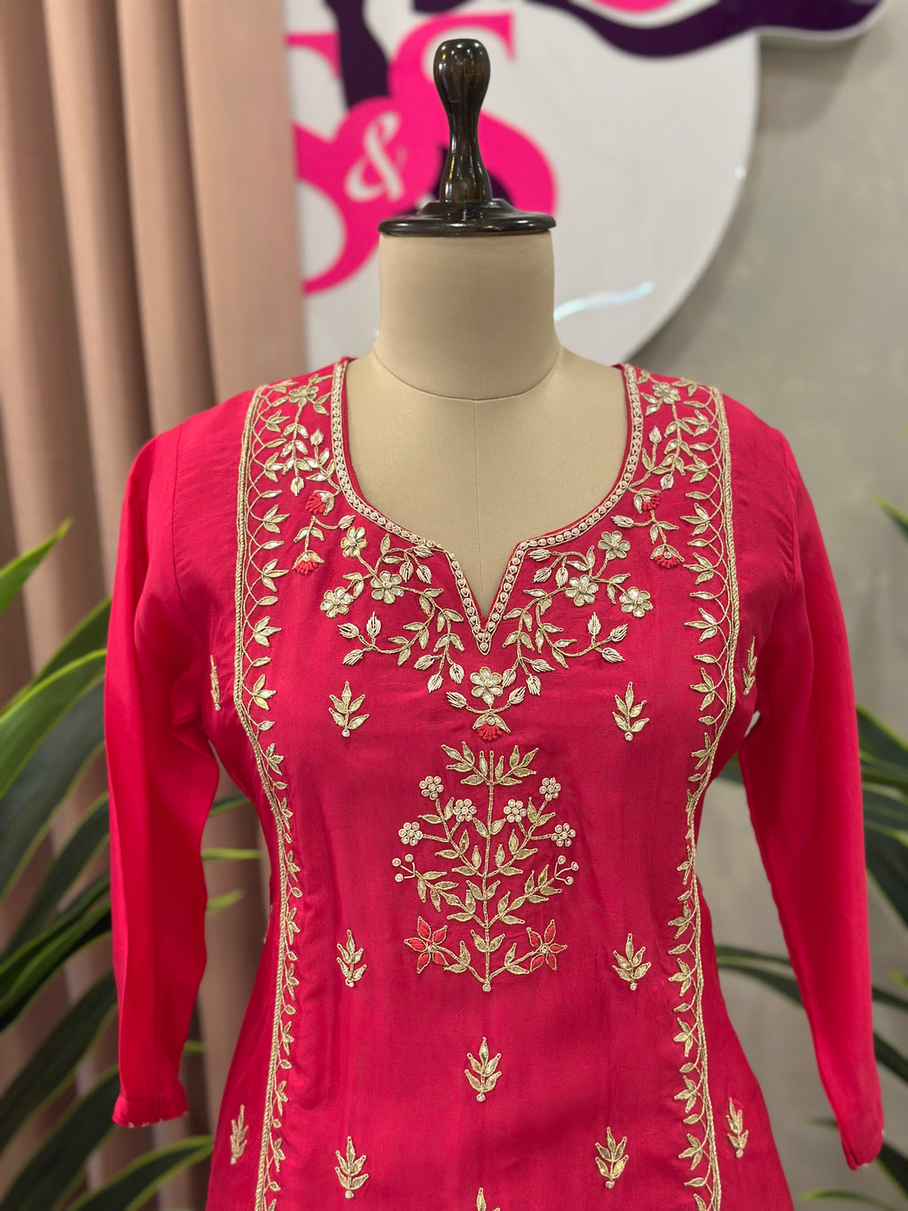 Premium Handwork Detailing Plazo Set