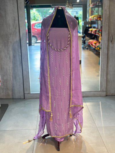 PURE ORGANZA HANDWORK SUIT SET