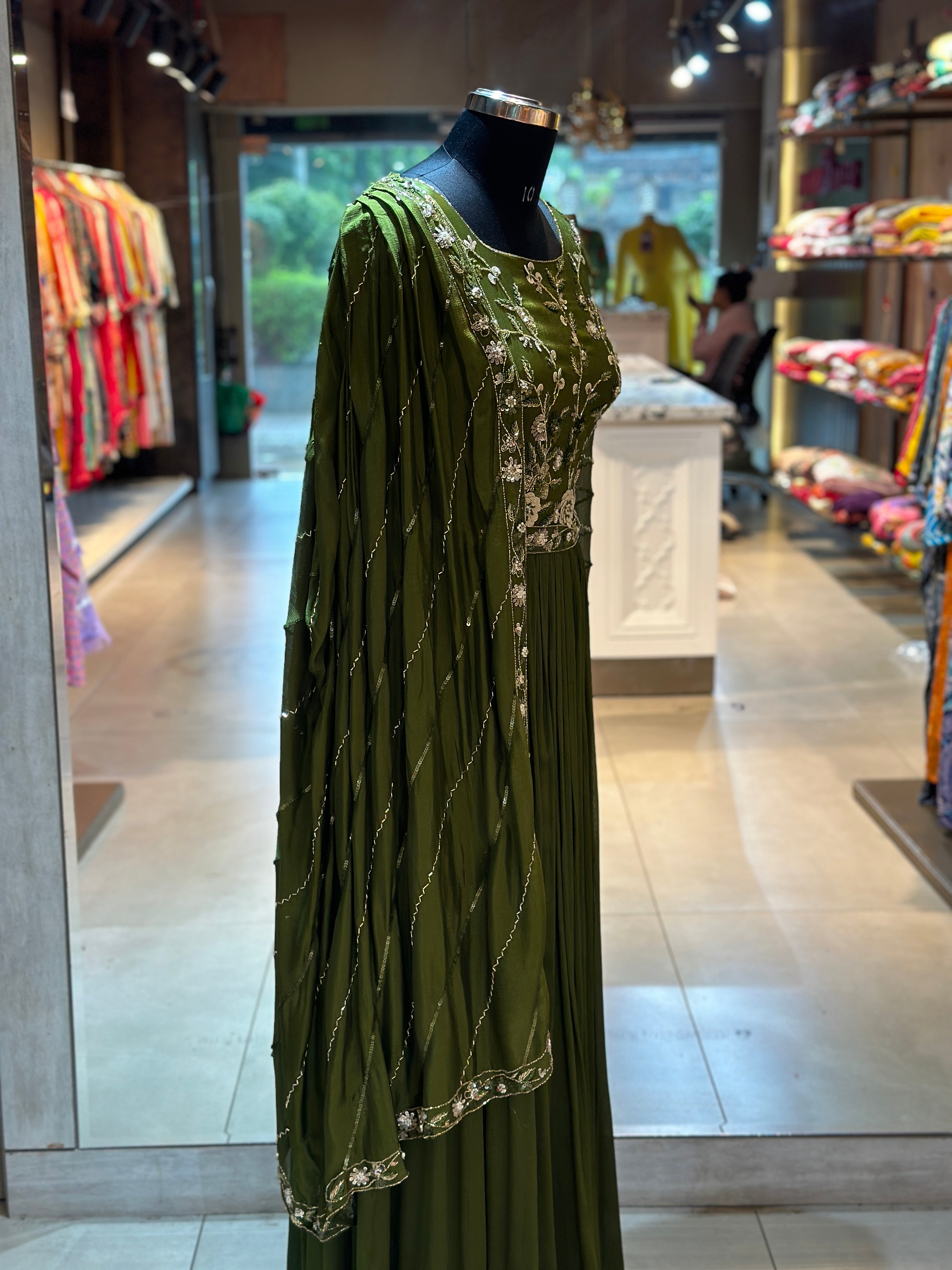 PURE CHINON INDO-FUSION GOWN