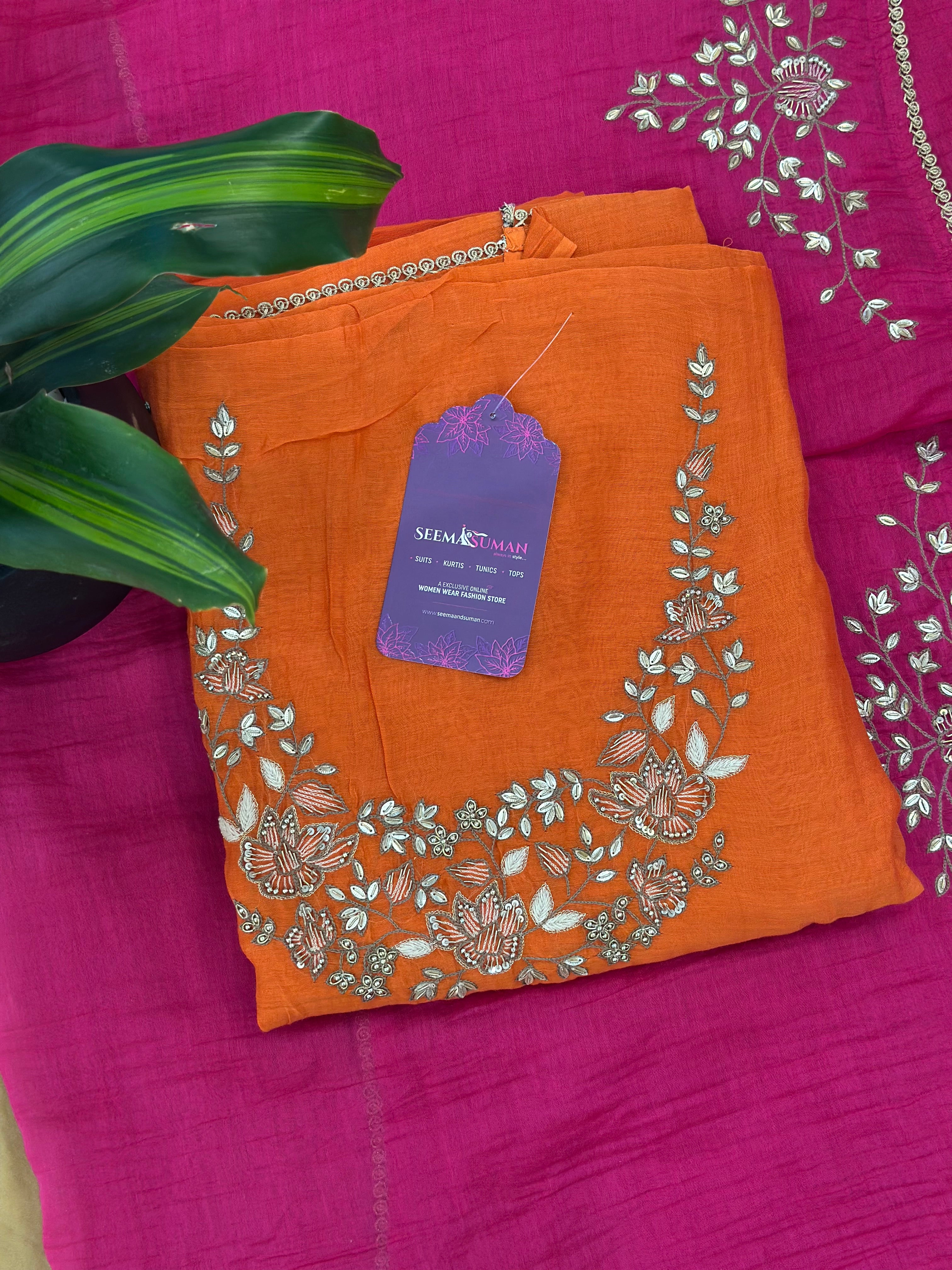 Graceful Festive Unstitched Suit