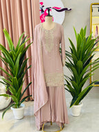 Beautiful Plazo Set With Handwork Detailing