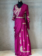 DRAPPED INDO WESTERN SKIRT SET