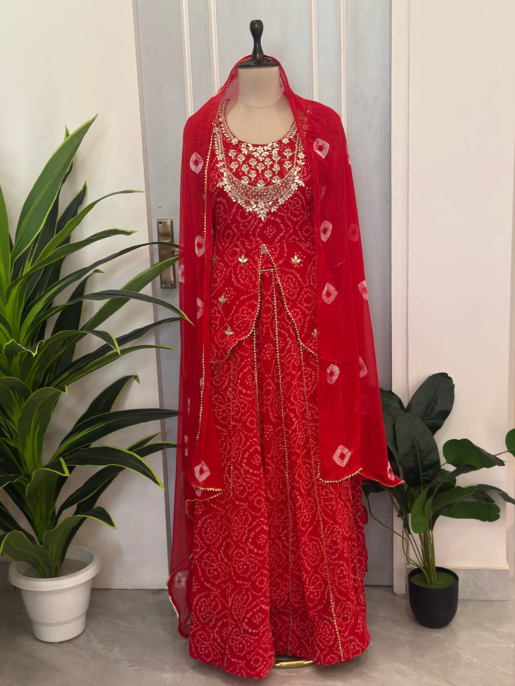 Bhandhej Handwork Peplum Skirt Set