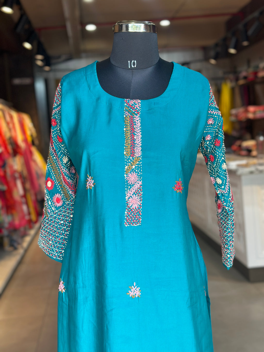 HAND EMBROIDERED STRAIGHT SUIT SET