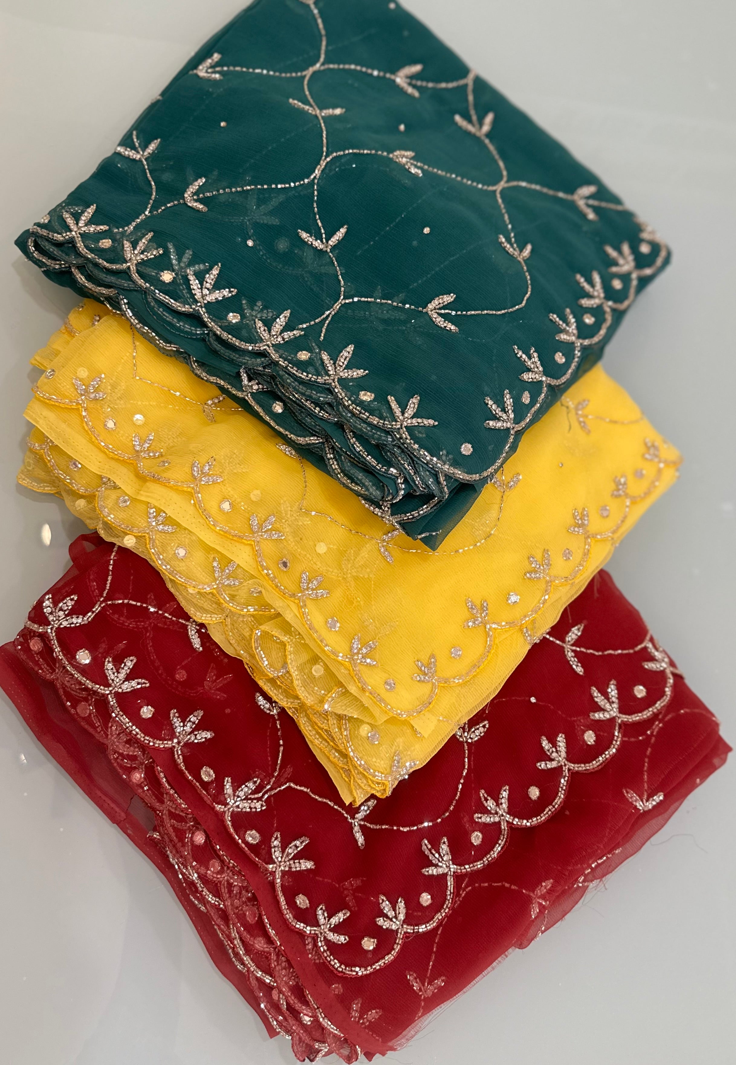 Beautiful Jaal Handwork Saree