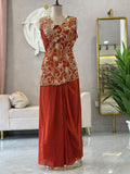 Rust Royal Handwork Drape Set