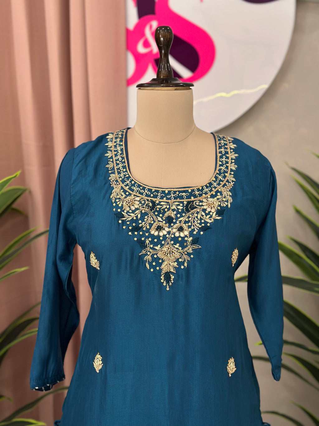 Flared Plazo Set With Handwork