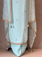 PURE ORGANZA HANDWORK SUIT SET