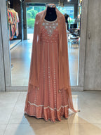 PURE CHINON ANARKALI SUIT SET